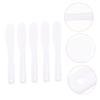 5-Piece Silicone Face Mask Spatulas, White, for Skincare view 2