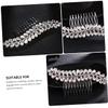 Silver Alloy Teardrop Hair Comb for Brides view 3