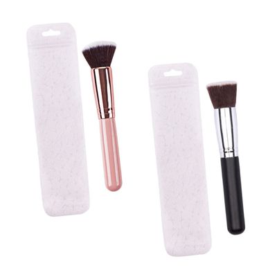 Beavorty 4-Piece High-Density Foundation Brush Set with Storage Bags
