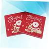 HAPINARY 20-Piece Printed Christmas Napkins with Santa and Reindeer Motifs view 2