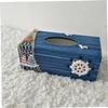 DEARMAMY 1-Piece Rustic Table Decor Tissue Box Cover, Rectangular Wooden Tissue Holder view 3