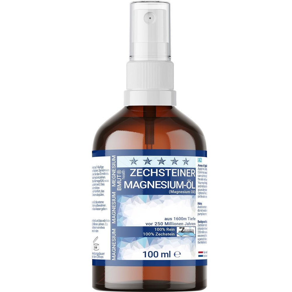 100 ml Magnesium Oil Spray, 31% | 100% Zechstein | Skin, Massage, Sports & Muscle Relaxation