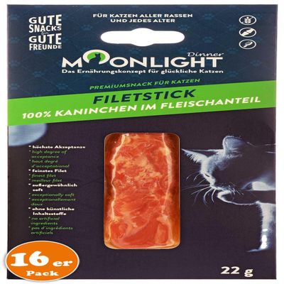 Moonlight Rabbit Fillet Stick (16 x 22 g) – Grain-Free Premium Cat Treat