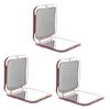 Beavorty 3-Piece Folding Makeup Mirror, Mini Magnifying Travel Mirror, Wine Red view 1