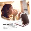 Beavorty 3-Piece Folding Makeup Mirror, Mini Magnifying Travel Mirror, Wine Red view 2