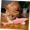Pink Silicone Fish Cat Toy with Catnip view 3
