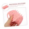 Silicone Bath Brush for Children with Loop, Gentle Scalp Massage, Pink view 2