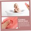 Silicone Bath Brush for Children with Loop, Gentle Scalp Massage, Pink view 4