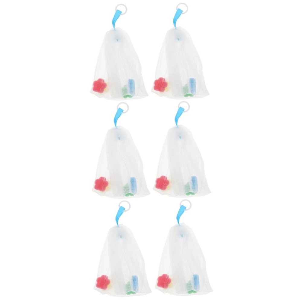 DOITOOL 6-Piece Soap Exfoliating Bags, Foaming Mesh Pouches for Facial Cleansing and Handmade Soap