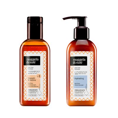 Nuggela & Sul Shampoo N1 “Strength & Volume” Travel Set + Moisturizing Conditioner, 100 ml + 100 ml