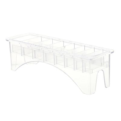 minkissy 2-Piece Limit Comb Storage Box for Hair Clippers, Transparent Plastic Case for Limit Combs, Practical and Space-Saving for Barbers and Hairstylists