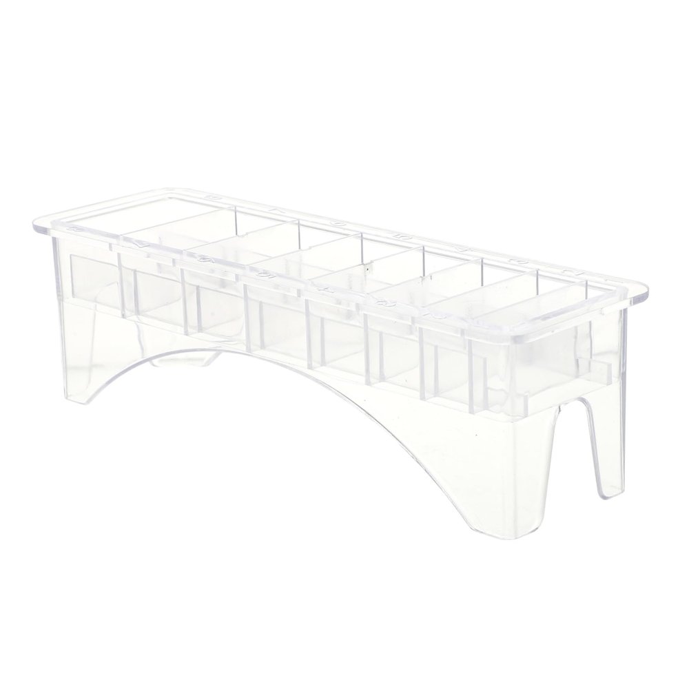 minkissy 2-Piece Limit Comb Storage Box for Hair Clippers, Transparent Plastic Case for Limit Combs, Practical and Space-Saving for Barbers and Hairstylists