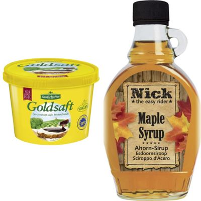 Pufai Grocery Maple Syrup 250 ml + Grafschafter Goldsaft Sugar Beet Syrup 225 g