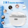 Desikixudy Rechargeable Nail Clipper with Light and 2 Speed Settings, Nail Clipper and Polisher for Collecting Nail Clippings view 4