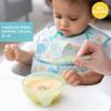 Bumkins Silicone First Feeding Set with Suction Base, Lid & Spoon, Jelly Green view 2