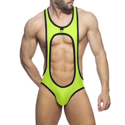 Duohropke Men's String Bodysuit, One-Piece Bikini Jockstrap Thong