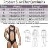 Duohropke Men's String Bodysuit, One-Piece Bikini Jockstrap Thong view 4