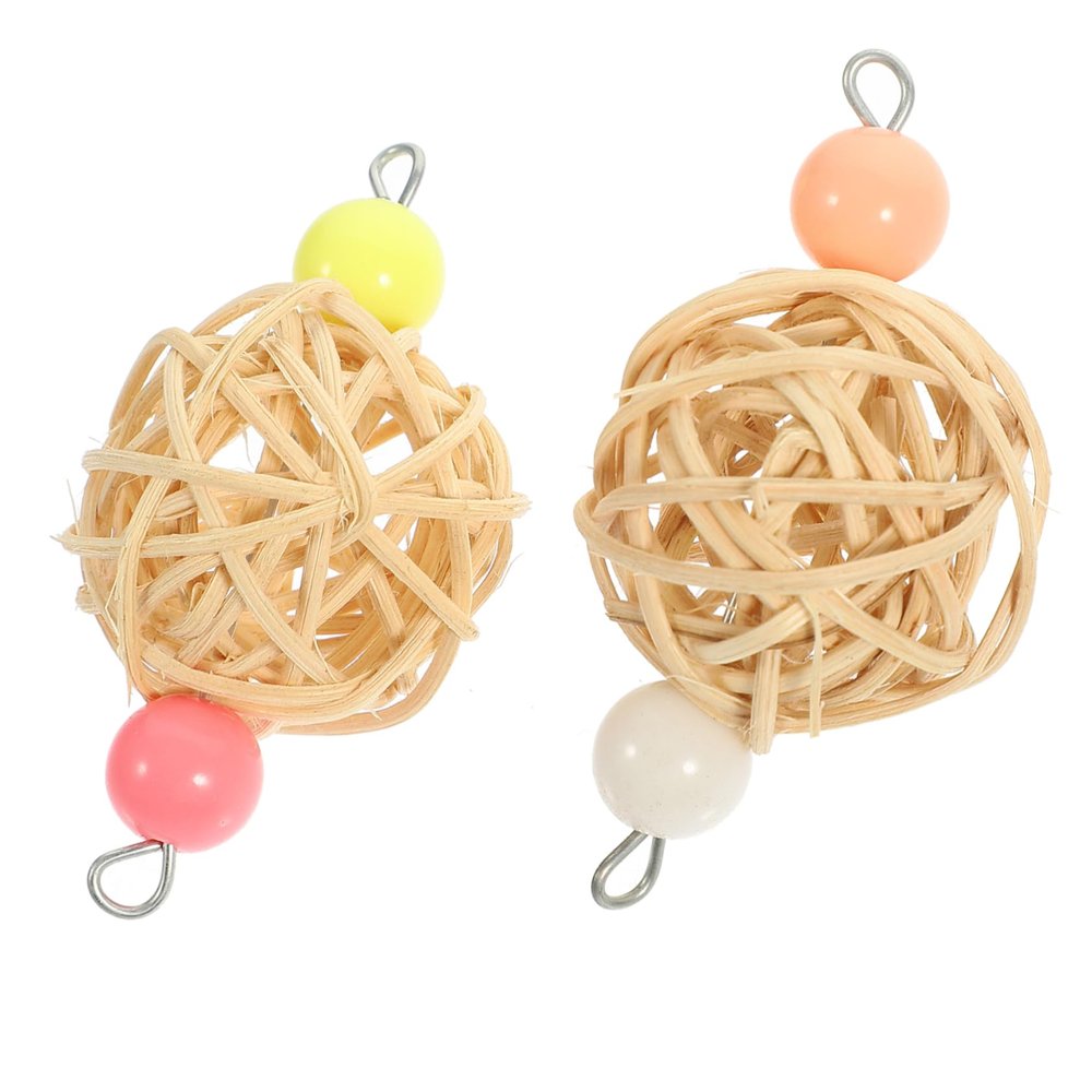 DOITOOL Hanging Rattan Ball Bird Toy