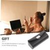 Portable PU Lipstick Holder with Mirror, Black Travel Case view 3
