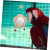 FRCOLOR Flower-Shaped Wooden Bird Mirror with Hook for Bird Cages view 4