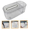 Rectangular Tissue Box Holder with Side Compartment and Lid view 2
