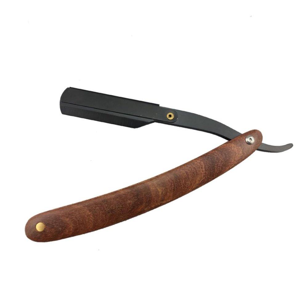 Foldable Steel Razor with Wooden Handle for Men