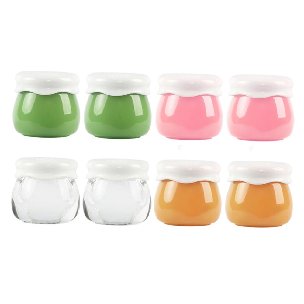DOITOOL 8-Piece 10 g Cosmetic Jars with Secure Lids, Acrylic and PP, for Lip Balm, Travel, and Everyday Use