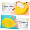 2-Pack Silicone Baby Bath Brushes for Children and Mothers, Yellow and Blue view 3