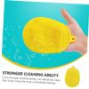 2-Pack Silicone Baby Bath Brushes for Children and Mothers, Yellow and Blue view 4