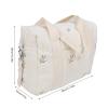 Keenso Multifunctional Stroller Storage Bag with Zipper, Embroidery, Reusable Handbag, Diaper Bag (Olive Bag) view 2