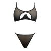 WILLBEST Women's Sexy Leather Lingerie Set with Overbust Corset, Open-Crotch Babydoll and Bustier view 2