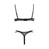 WILLBEST Women's Sexy Leather Lingerie Set with Overbust Corset, Open-Crotch Babydoll and Bustier view 3