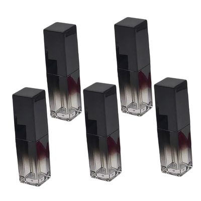 Pack of 5 mL Black Square Plastic Lipstick Tubes