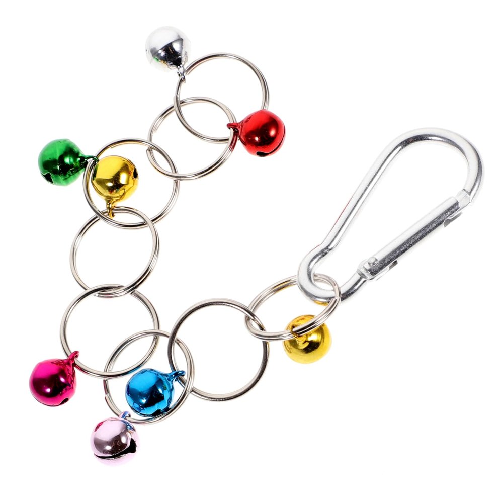 Beavorty Colorful Metal Bird Swing with Bell for Small Parrots