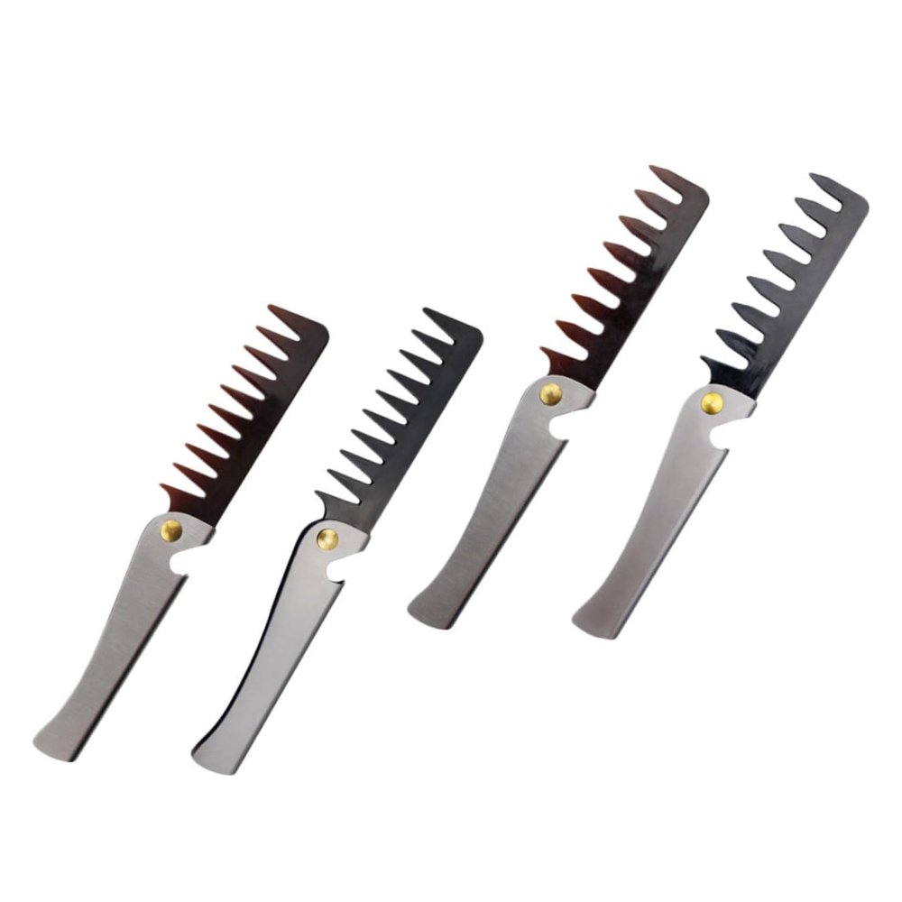 DOITOOL 4-Piece Folding Combs for Men and Women, Portable Retro Combs for Daily Use