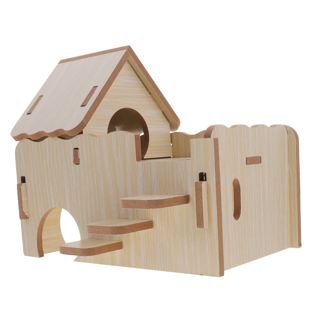DOITOOL Wooden Guinea Pig House for Cages, Small Pet Bed for Playing and Sleeping