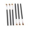 10 Angled Eyebrow Brushes with Wooden Handle, Nylon, Black view 1