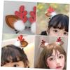 Christmas Hair Clips, 2 Pairs, Plastic Antler Design for Halloween Parties view 3