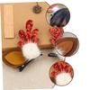 Christmas Hair Clips, 2 Pairs, Plastic Antler Design for Halloween Parties view 4