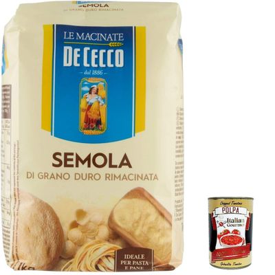Italian Gourmet Remilled Durum Wheat Semolina, 12 x 1 kg
