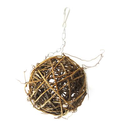 Housoutil Parrot Toy, Willow Branch Ball, 8 cm