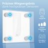 ADE Digital Bathroom Scale with Large LED Display | Non-Slip Safety Glass Surface | Accurate 100 g Increments | Elegant Matte White Finish | Up to 180 kg view 2