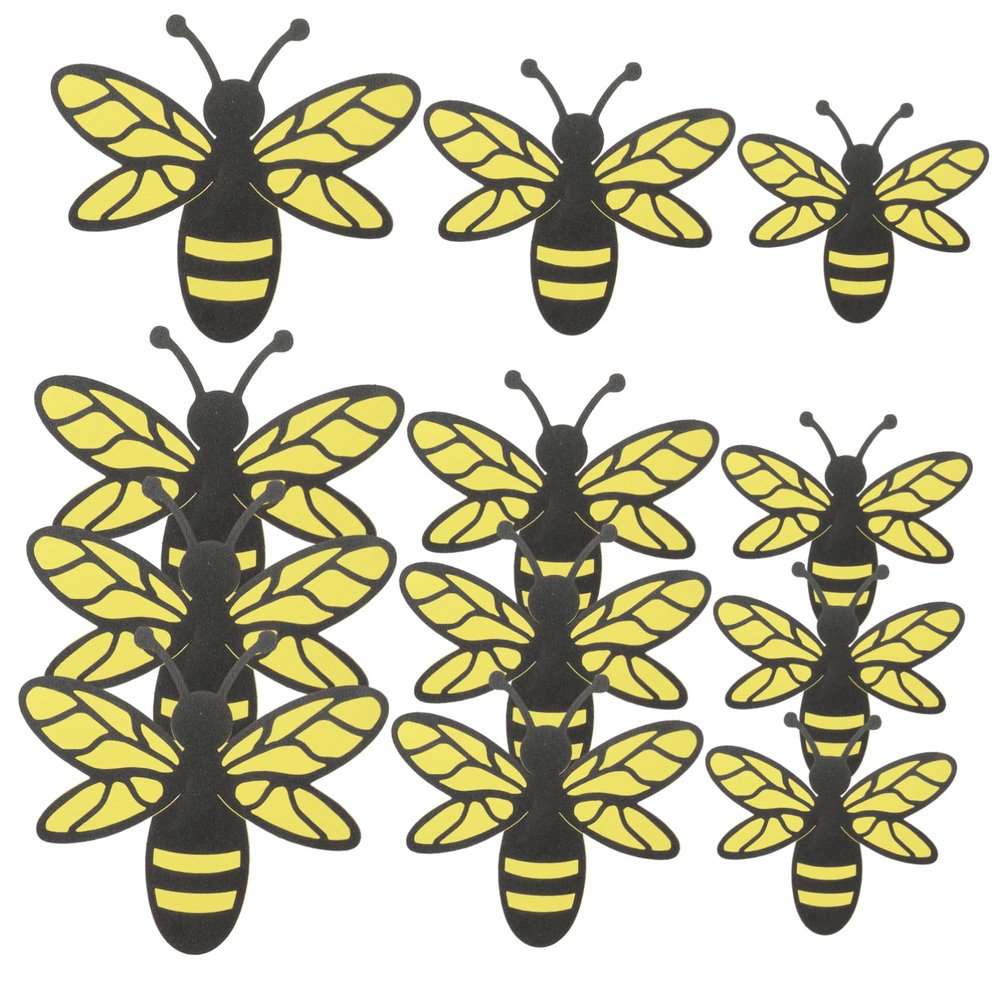 Gadpiparty 3D Bee Wall Stickers, Double-Layer Paper, Easy to Clean, for Kids' Rooms and Parties