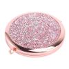 Housoutil Round Pocket Mirror with Rhinestones and Metal, Foldable, Gold view 1