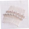 2-Piece Alloy Bridal Hair Comb Set with Pearls and Rhinestones view 3