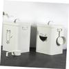 Housoutil Sealed Iron Dog Food Bucket, White, 1 Set view 3