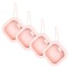 MUCKLILY 4-Pack Pink Plastic Scrunchie Storage Boxes view 1