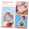MUCKLILY 4-Pack Pink Plastic Scrunchie Storage Boxes view 3