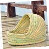 DOITOOL Woven Straw Hamster House, Pet Nest for Sleeping and Playing view 3