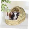 DOITOOL Woven Straw Hamster House, Pet Nest for Sleeping and Playing view 4